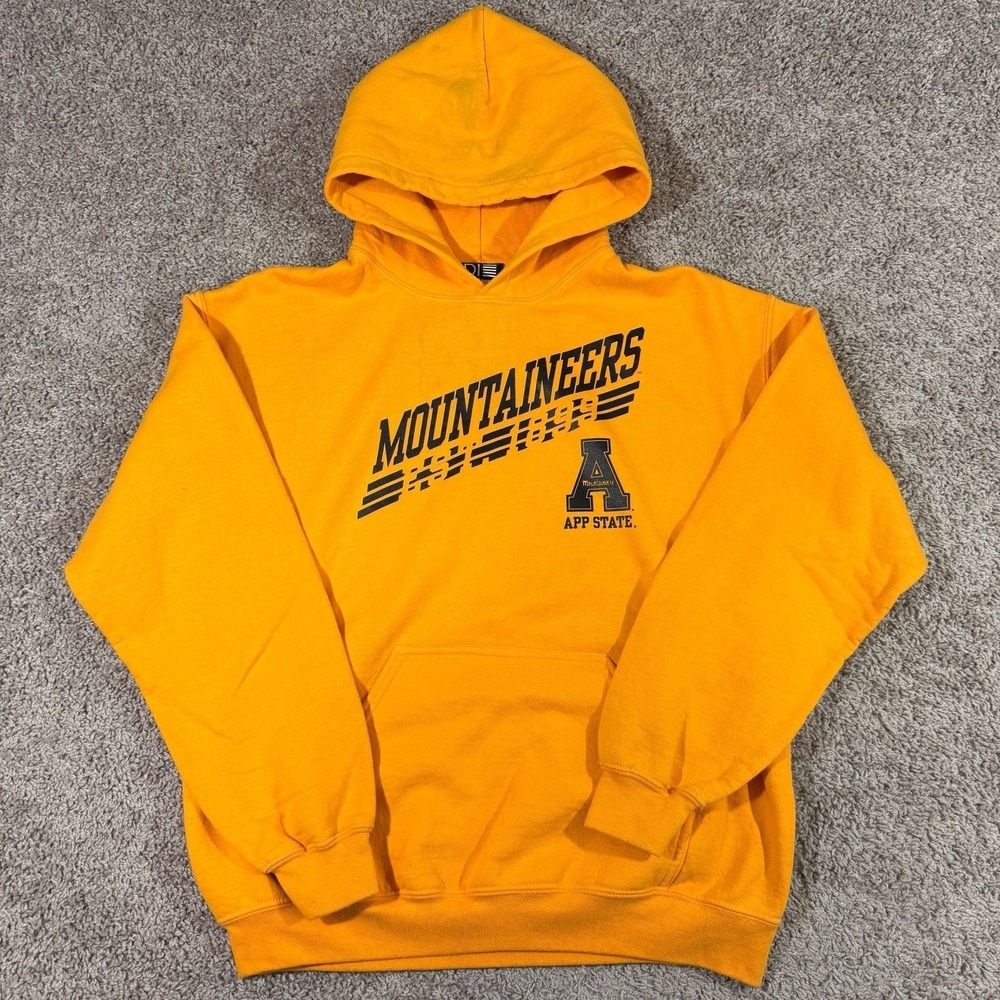 App State Mountaineers Hoodie Mens Medium Gold Appalachian State Pullover